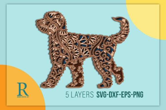 Download 3D Goldendoodle Mandala SVG Multilayered - Mandala Collection