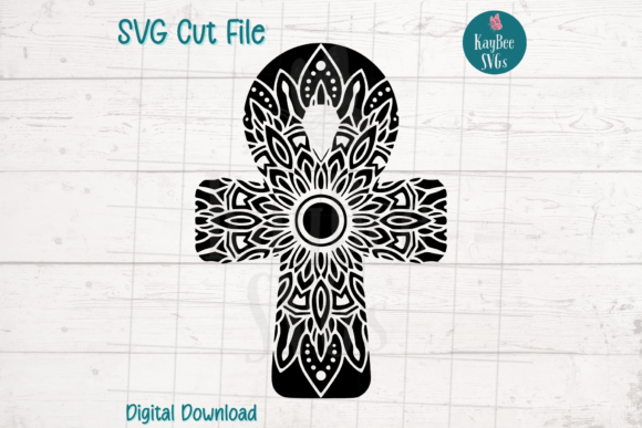 Download Egyptian Ankh Mandala Cross SVG Cut File - Mandala Collection