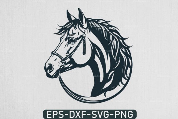 Download Horse Head with Horseshoe Svg Rodeo File - Premium Resources