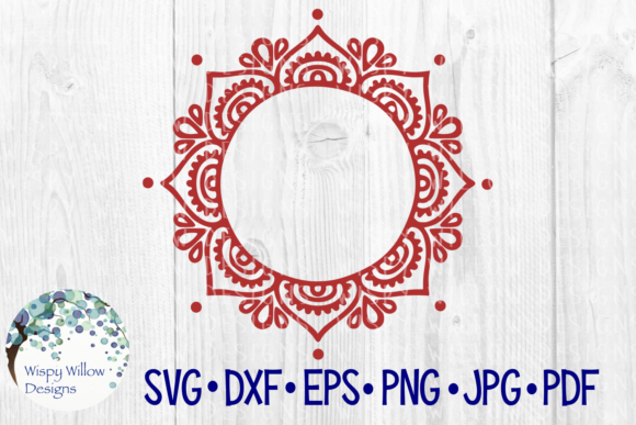 Download Mandala Border, Monogram Frame, Name, Cut File - Mandala Collection