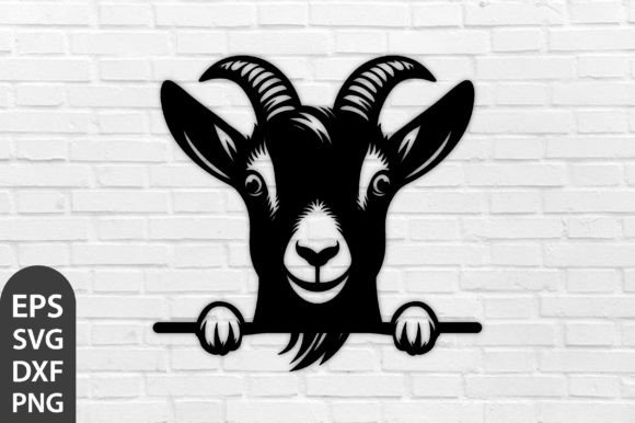 Download Peeking Goat Laser SVG Cut File DXF, PNG - Laser svg Collection